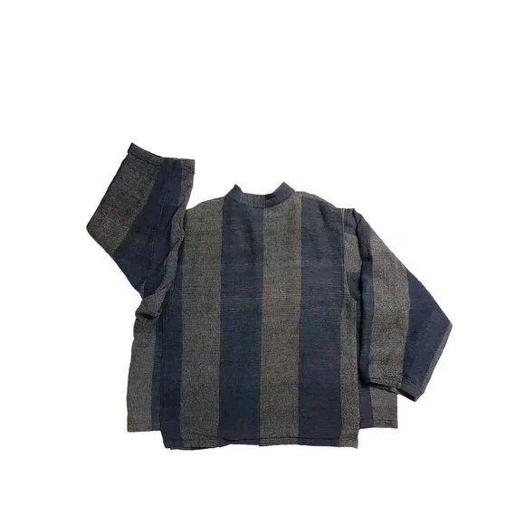 SOLD - Yasuko Kurisaka 1990s (L-XXL) Woven Cardigan Kimono - Picture 6 of 9